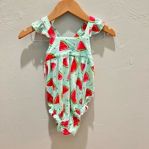 Posh Peanut 3-6mo Mellony Ruffle Henley Bubble Romper